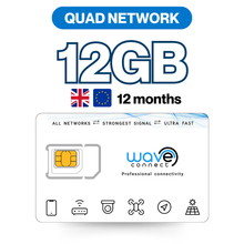 UK Quad Network, 12GB / 12 Months