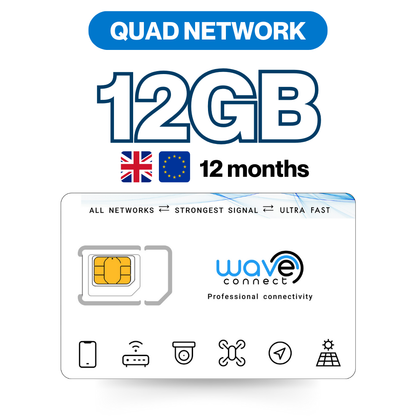 UK Quad Network, 12GB / 12 Months