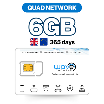 UK Quad Network 6GB / 365 Days